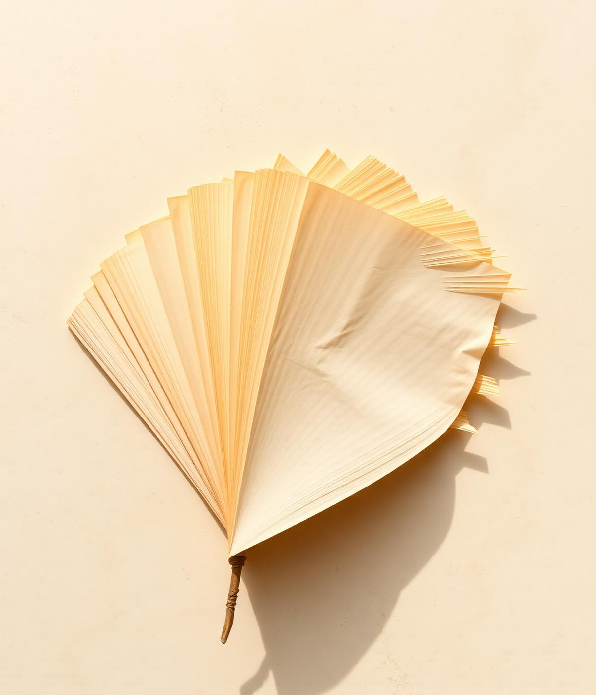 Palm-leaf manuscript on warm ivory background